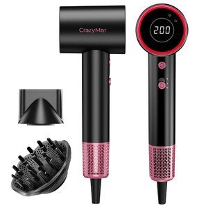 High Speed Hair Dryer, Travel Hair Dryer - 180,000 RPM/Min, 3 Min Fast Drying, 5
